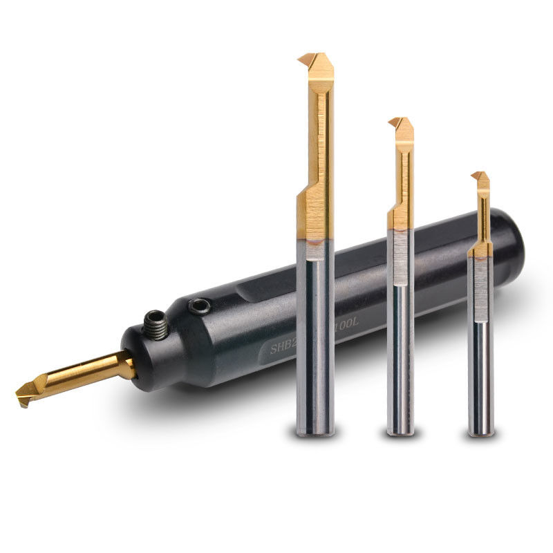 CNC MIR Solid Carbide Micro Boring Bars Nano Coating For Thread Boring