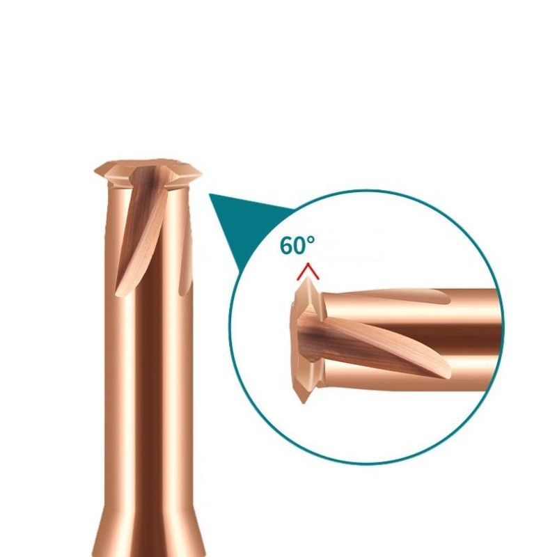 CNC jednozębowe przędzanie końcowe Mill Solid Carbide 4 flety do odlewanej stali