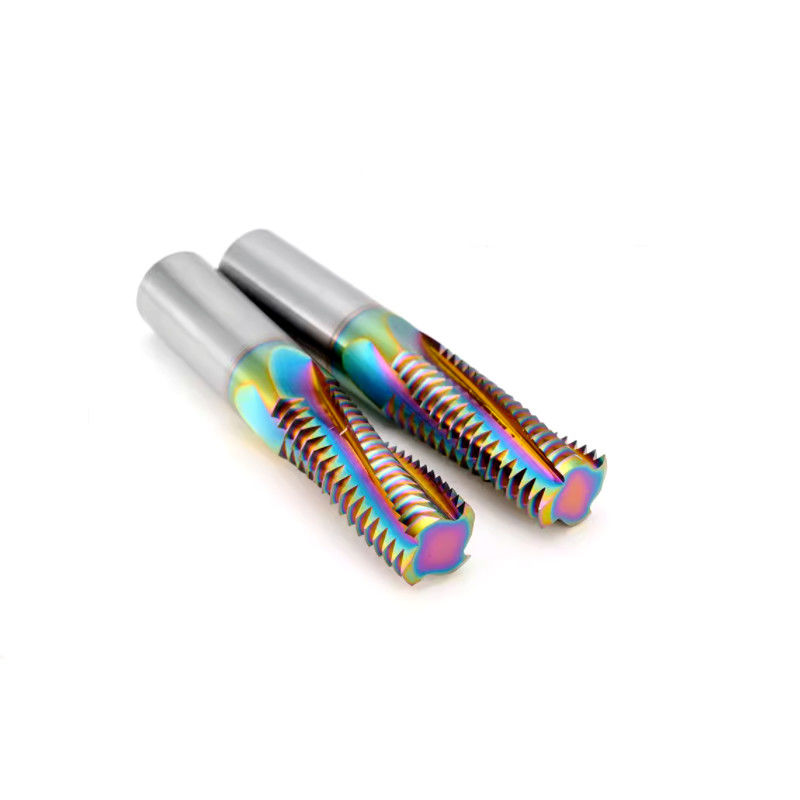 Zęby pełne DLC Rainbow Threading End Mill Cutter HRC65 dla aluminium ze stali nierdzewnej