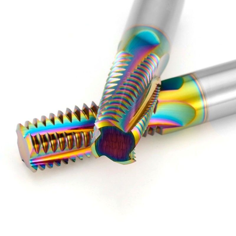 Zęby pełne DLC Rainbow Threading End Mill Cutter HRC65 dla aluminium ze stali nierdzewnej