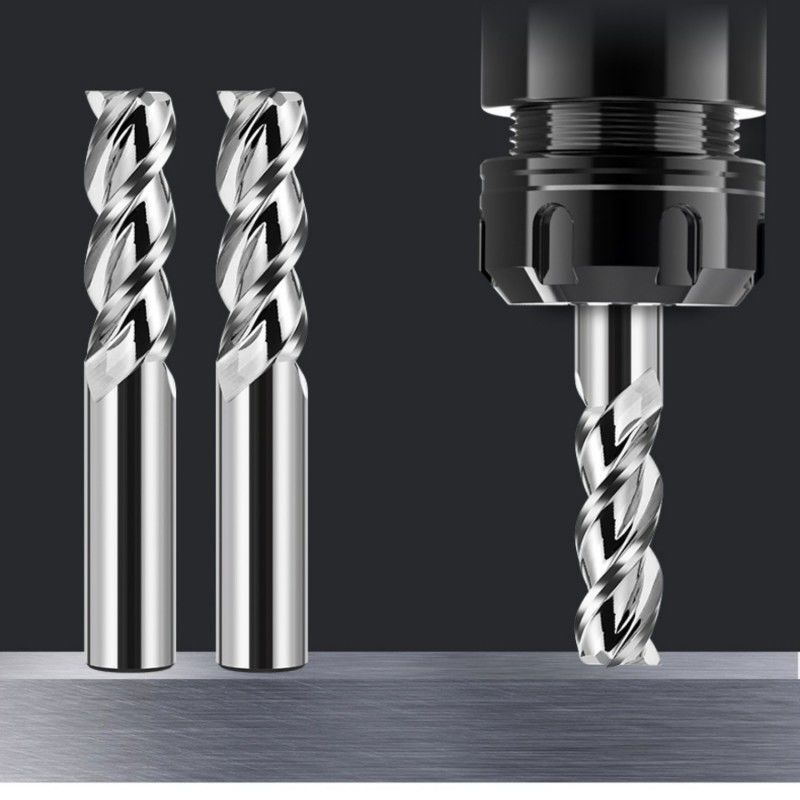 3 płytki płaskie końcówki Mill Cutter lustrzane lustrzane niepowleczone do obróbki aluminium