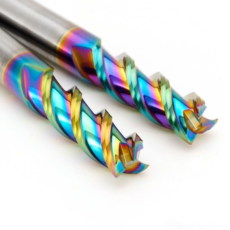 Aluminiowy węglik końcowy Mill DLC Lustro Polish Nano powłoka 3 fletów Do obróbki CNC
