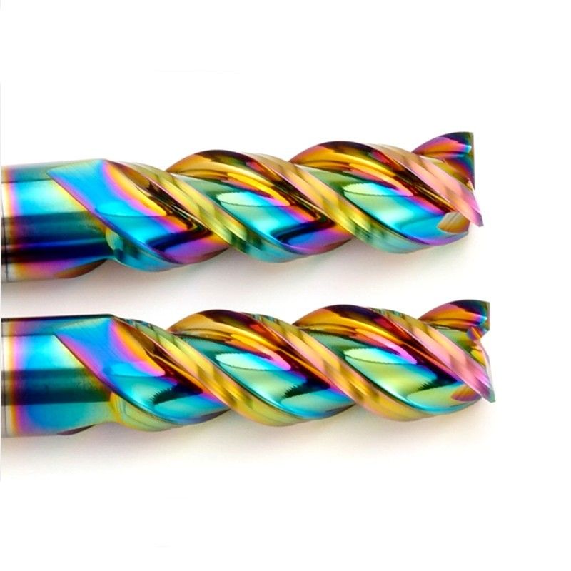 Aluminiowy węglik końcowy Mill DLC Lustro Polish Nano powłoka 3 fletów Do obróbki CNC
