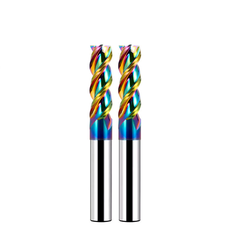 Aluminiowy węglik końcowy Mill DLC Lustro Polish Nano powłoka 3 fletów Do obróbki CNC