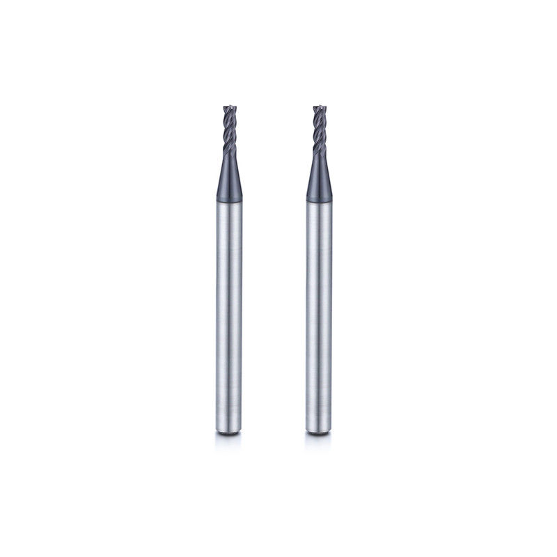 Aluminiowy końcowy młyn z długą szyją o średnicy mikrowej o promieniu kąta 0,1 mm