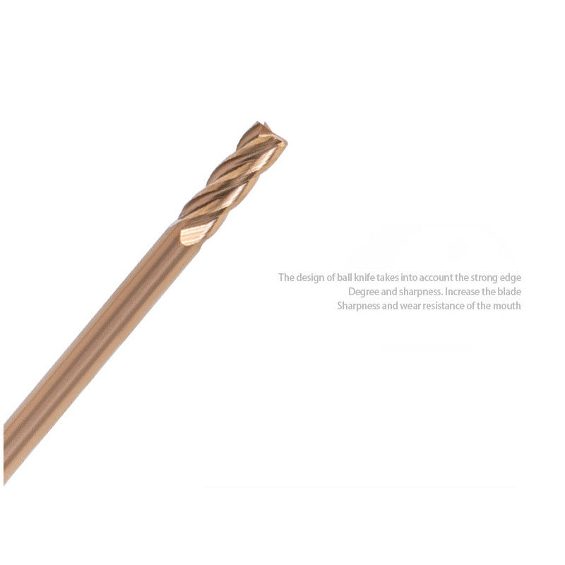 Wolfram Mikrośrednik końcowy młyn z 0,2 mm krawędzią cięcia 2,5 mm długość fluty